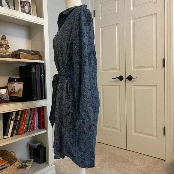 Anthropologie Blue Long Sleeve Dress - Picture 3 of 10